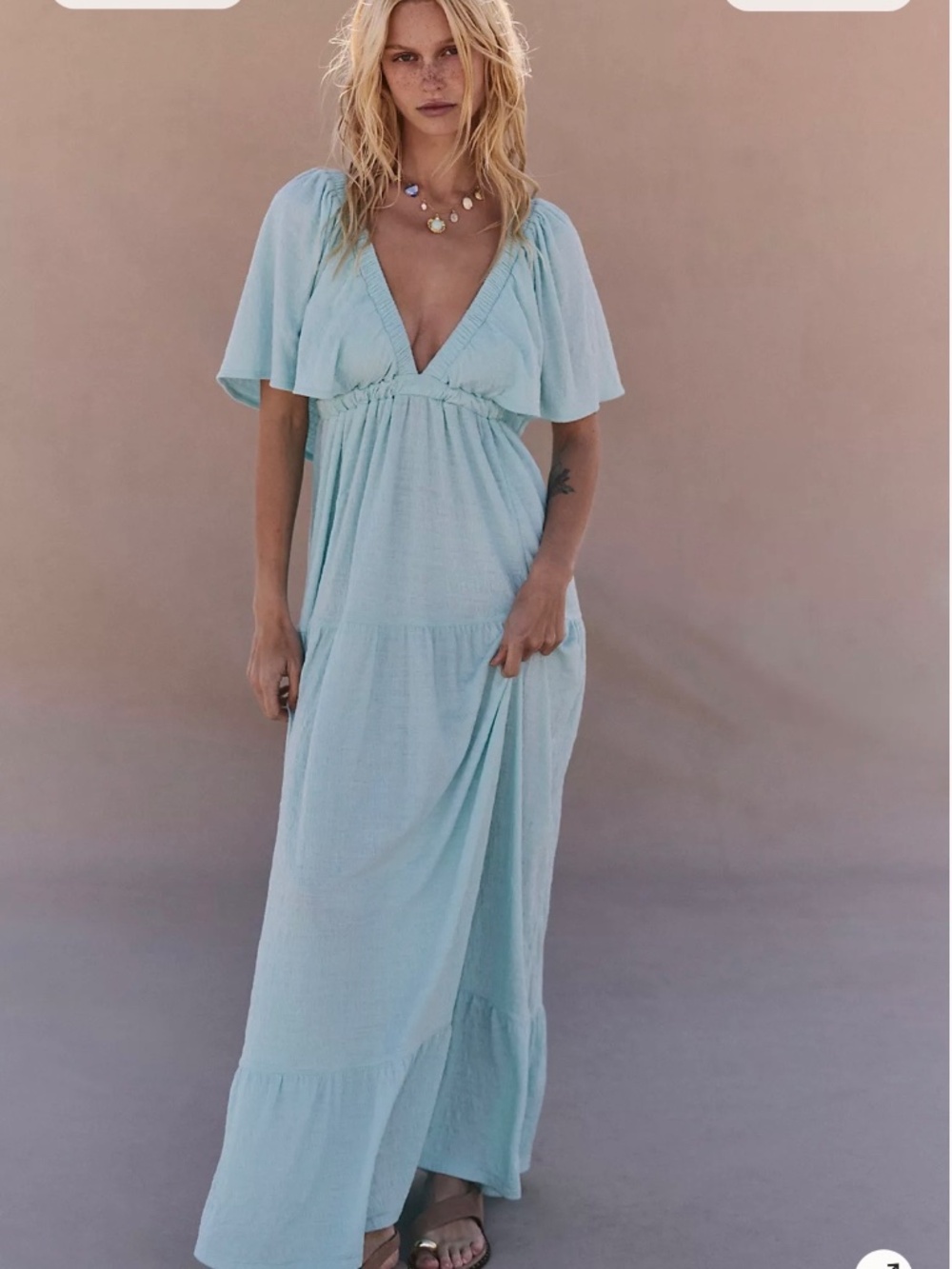 Free People Black Bohemian Style Maxi Dress - Picture 7 of 8